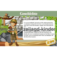 Zooschatzsuche - Zoo Schnitzeljagd zum Ausdrucken für Kinder von 4-7 Jahren - schnitzeljagd-kinder