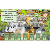 Zooschatzsuche - Zoo Schnitzeljagd zum Ausdrucken für Kinder von 4-7 Jahren - schnitzeljagd-kinder