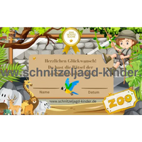 Zooschatzsuche - Zoo Schnitzeljagd zum Ausdrucken für Kinder von 4-7 Jahren - schnitzeljagd-kinder