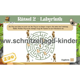 Zooschatzsuche - Zoo Schnitzeljagd zum Ausdrucken für Kinder von 4-7 Jahren - schnitzeljagd-kinder